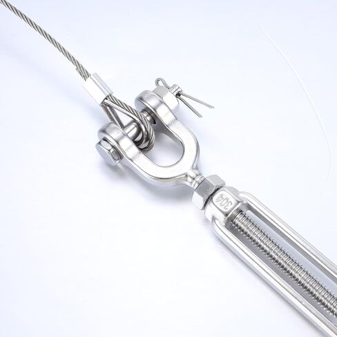 4 Pack Turnbuckle 1/4 M6 304 Stainless Steel Turnbuckle, 1600 lbs Working Load Limit, Jaw and Jaw Turnbuckles for Cables Wire Tensioner, Turnbuckle for Shade Sail, Yard Zipline in Saudi Arabia
