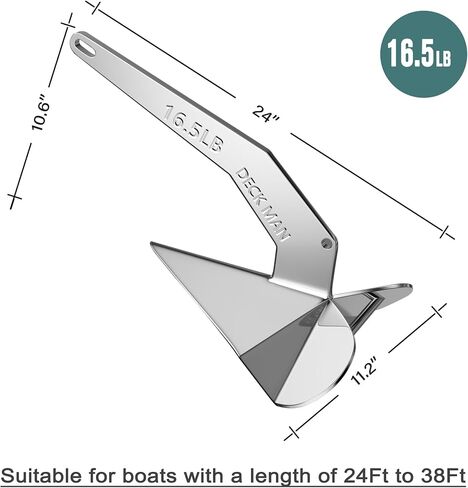 Boat Anchor 316 Stainless Steel (Marine Grade) Delta-Style Anchor Heavy Duty Triangular Anchor Wing Style Triangle Anchor in Kuwait