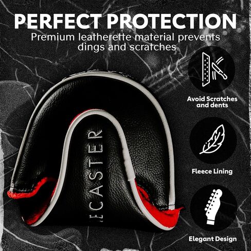 Fender Putter Headcover مع تصميم Headstock Telecaster الشهير | Fender Guitars مطرقة مطرقة | أغطية نادي الجولف متينة للحماية من العيوب in Saudi Arabia