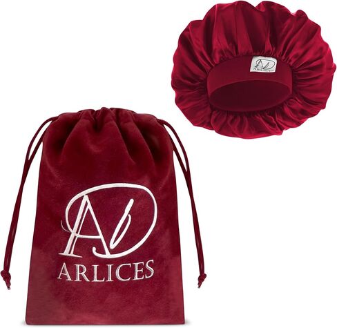 Silk Bonnet for Sleeping Women Men, Breathable Double Layer Satin Hair Bonnets, Non Slip Sleep Cap for Curly Hair Sleep Cap in Saudi Arabia