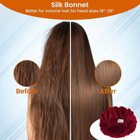 Silk Bonnet for Sleeping Women Men, Breathable Double Layer Satin Hair Bonnets, Non Slip Sleep Cap for Curly Hair Sleep Cap in Saudi Arabia