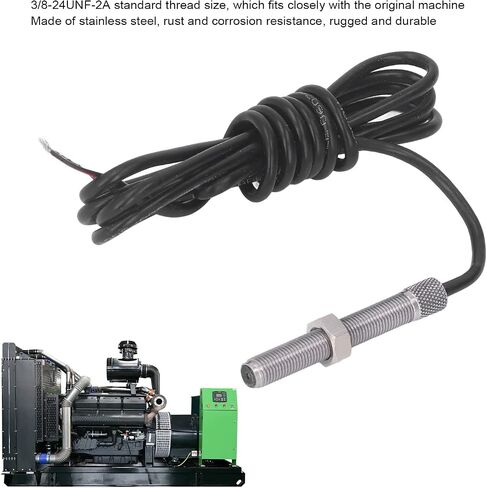MSP6729 Magnetic Pickup Rotate Speed Sensor 3/8-24UNF-2A Thread Generator Speed Sensor 50-5000Hz Stainless Steel in Saudi Arabia