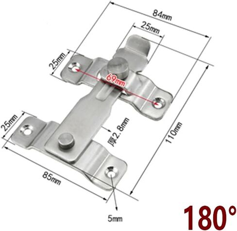 Stainless Door Latch Hasp Lock Dead Bolts for Sliding Door Window Bathroom Cabinet Air Box MS327 A 1Pcs(MMS327-1) in Saudi Arabia