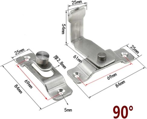 Stainless Door Latch Hasp Lock Dead Bolts for Sliding Door Window Bathroom Cabinet Air Box MS327 A 1Pcs(MMS327-1) in Saudi Arabia