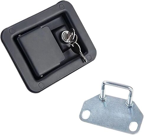 Plane Lock Zinc Alloy Car Paddle Entry Latch Handle with Keys Knob Camper-Trailer Pull Type Panel Door Upgraded Locks 1Pcs in Saudi Arabia