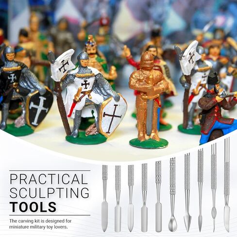5 Pieces Miniature Sculpting Tools Set Mini Stainless Steel Double-Headed Tool for Model and Convert Plastic, Resin and Metal Tabletop War Game Miniatures Models in Kuwait