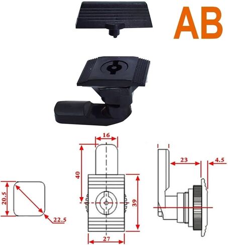 ABS Plastic Switch Cabinet Door Lock Distribution Box Door Lock Enterprise Lock Industrial Accessories MA079 H 1Pcs(CD) in Saudi Arabia