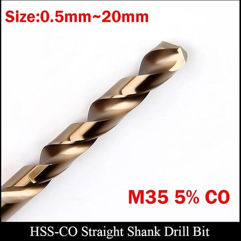 9.6mm 9.7mm 9.8mm 9.9mm 10 مم من الفولاذ المقاوم للصدأ عالي السرعة الكوبالت HSS CO HSS-CO بالكامل مثقاب تويست مباشرة in Kuwait