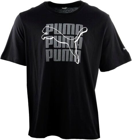 PUMA MENS HI ​​DEF CAT CREW NECK SLEEVE TOPS DASALAS in Saudi Arabia