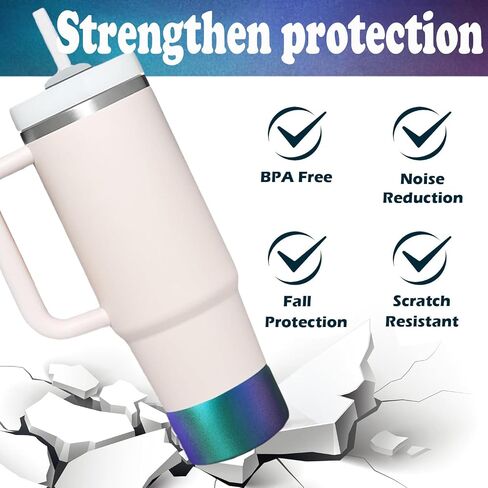 Tumbler Boot for Stanley Quencher 40/30/20 oz Tumbler & IceFlow 30/20oz, Chameleon Gradient Silicone Stanley Boot Stanley Bottom Protector Anti-Slip Cup Sleeve, Stanley Cup Accessories in Saudi Arabia
