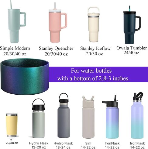 Tumbler Boot for Stanley Quencher 40/30/20 oz Tumbler & IceFlow 30/20oz, Chameleon Gradient Silicone Stanley Boot Stanley Bottom Protector Anti-Slip Cup Sleeve, Stanley Cup Accessories in Saudi Arabia