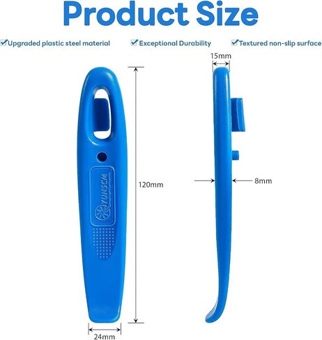 YunSCM 3-Pcs Ultra Strong Plastic Steel Blue Bike Tire Levers, Thickened and Widened Bicycle Tire Levers,Bike tire Replacement Tool, Tire Removal Tool for Road Mountain Bike Tires in Saudi Arabia