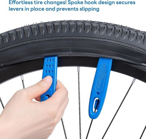YunSCM 3-Pcs Ultra Strong Plastic Steel Blue Bike Tire Levers, Thickened and Widened Bicycle Tire Levers,Bike tire Replacement Tool, Tire Removal Tool for Road Mountain Bike Tires in Saudi Arabia