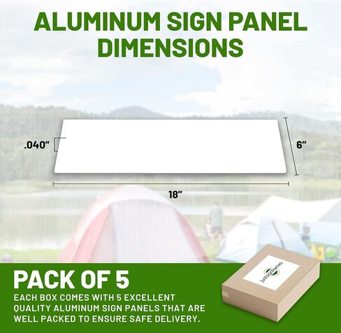 Blank Metal Sign (Pack of 5), Made of Aluminum Sheet Metal Plate to Create Custom Signs Outdoor Metal or Street Signs Customized For Your Own Personalized Banner, 18 x 24 x .040, White in Saudi Arabia