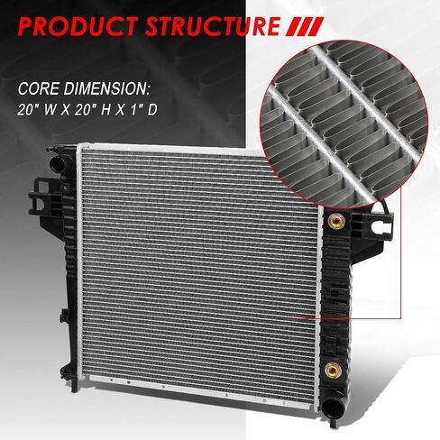 الرادياتير الأسرة التلقائية متوافقة مع 84-90 Jeep Cherokee Comanche Wagoneer 4.0L AT/MT ، DPI 78 مصنع المبرد 1 صف التبريد ، ألمنيوم Core in Saudi Arabia