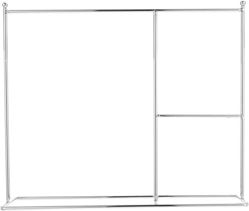 Zerodeko قطعة واحدة من رف ملابس الدمية الحديدية، رف فستان الدمية الكلاسيكي، شماعة ملابس خزانة الدمى، شماعة معطف صغيرة أو لوازم بيت الدمى، عرض ملابس الدمى (فضي) in Kuwait