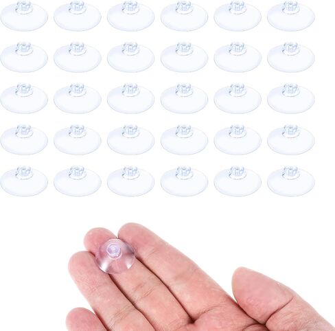simarro 30Pcs Small Suction Cup, 2cm Glass Suction Without Hooks Extra Strong Adhesive Mini Suction for Home Kitchen Bathroom Wall Door Glass Window Car Shade in Saudi Arabia