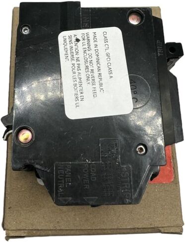 GE THQL2130PGFT Circuit Interrupter PON Ground Fault 30 Amps 10kA 120/240 V 2 Poles, Black in Saudi Arabia