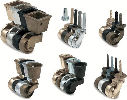 ترميمات Van Dyker's Vintage Classic Solid Solid Thould Thould Scaster Wheel (قطعة واحدة) ، برونزية ، عجلة 1 بوصة in Kuwait