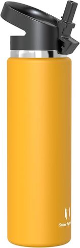زجاجة ماء عصفور سوبر معزولة - 17 أوقية / 25 أوقية / 32 أوقية - قارورة عريضة الفم - قارورة BPA مجانية ، زجاجة مشروب إثبات تسرب - زجاجات مياه قش مهيئة للعمل ، صالة الألعاب الرياضية ، السفر ، الرياضة ، الرياضة ، في الهواء الطلق in Kuwait