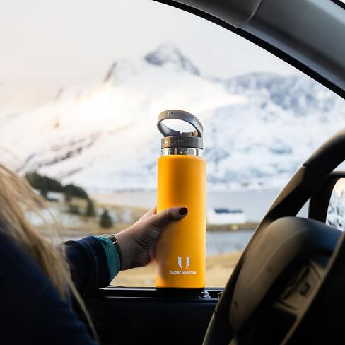 زجاجة ماء عصفور سوبر معزولة - 17 أوقية / 25 أوقية / 32 أوقية - قارورة عريضة الفم - قارورة BPA مجانية ، زجاجة مشروب إثبات تسرب - زجاجات مياه قش مهيئة للعمل ، صالة الألعاب الرياضية ، السفر ، الرياضة ، الرياضة ، في الهواء الطلق in Kuwait