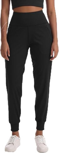 Women's Joggers with Pockets Lightweight - High Waisted Athletic Leggings Tapered Pants for Workout Yoga Running Gym in Saudi Arabia