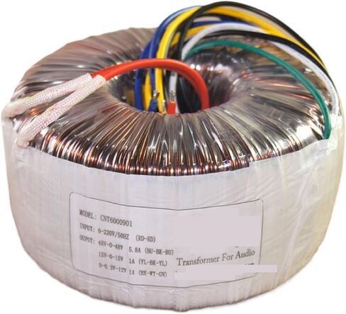 1pcs 600W toroidal Class A Transformer, Copper Wire core, Output: 48V-0-48V 5.8A; 15V-0-15V 1A; 0-6.3V-12V 1A in Saudi Arabia
