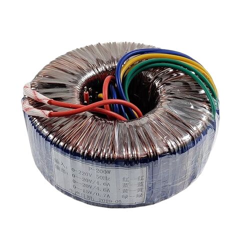 1pcs 20v-0 4.6a ؛ 20V-0 4.6A ؛ 15V-0 0.7A 200W محول Toroidal Pure Pure Copper مناسب لـ LM4766 1969 مضخم الطاقة in Kuwait