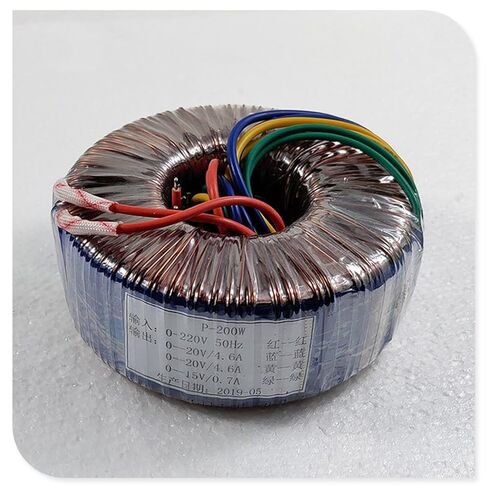1pcs 20v-0 4.6a ؛ 20V-0 4.6A ؛ 15V-0 0.7A 200W محول Toroidal Pure Pure Copper مناسب لـ LM4766 1969 مضخم الطاقة in Kuwait