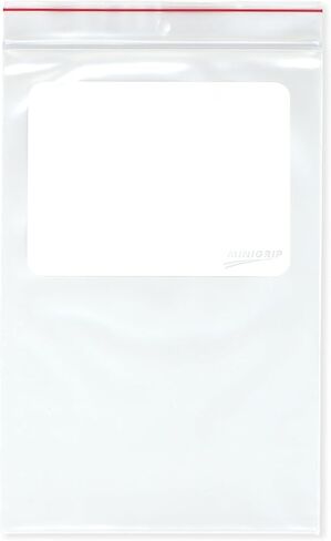 6" x 9" (Pack of 100), 4 Mil with White-Block and Hang-Hole Heavy Duty Zipper Reclosable Plastic Bags in Saudi Arabia