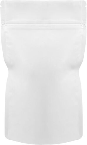 الكائنات البشرية 1/4oz أكياس مايلر مقاومة للطفل جميعها بيضاء 4 "× 6.5" +2 " - 1000 عدد - تخزين الطعام ، قابلة للحرارة ، إثبات الرائحة ، وقفا للأعشاب ، والتوابل ، والقهوة ، والشاي ، والمزيد in Kuwait