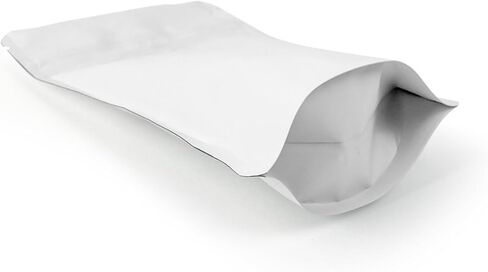 الكائنات البشرية 1/4oz أكياس مايلر مقاومة للطفل جميعها بيضاء 4 "× 6.5" +2 " - 1000 عدد - تخزين الطعام ، قابلة للحرارة ، إثبات الرائحة ، وقفا للأعشاب ، والتوابل ، والقهوة ، والشاي ، والمزيد in Kuwait