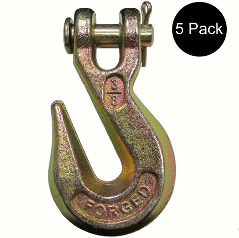 مجموعة RapArts من (5) G70 Clevis Grab Hooks 3/8 "لسلسلة السحب المقطوعة مسطحة. in Saudi Arabia
