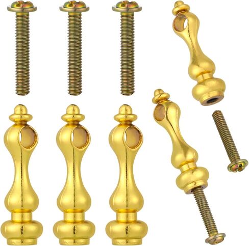 4pcs Metal Spindles for Cabinets Golden Railing Bracket Spindles Furniture Connectors for Glass Railing Cabinets Bar Carts Easy Installation in Kuwait