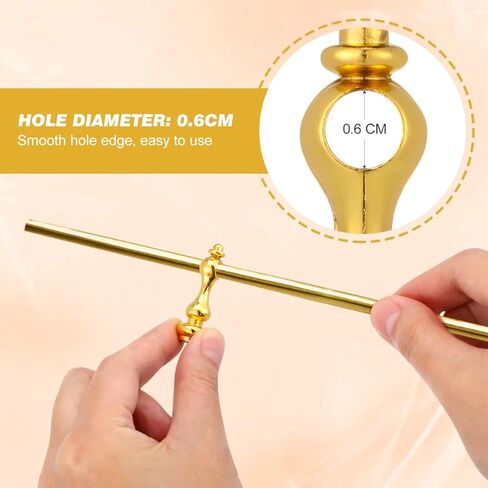 4pcs Metal Spindles for Cabinets Golden Railing Bracket Spindles Furniture Connectors for Glass Railing Cabinets Bar Carts Easy Installation in Kuwait