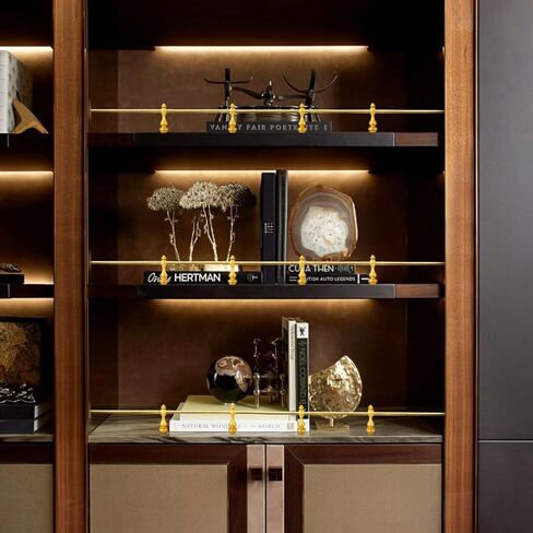 4pcs Metal Spindles for Cabinets Golden Railing Bracket Spindles Furniture Connectors for Glass Railing Cabinets Bar Carts Easy Installation in Kuwait