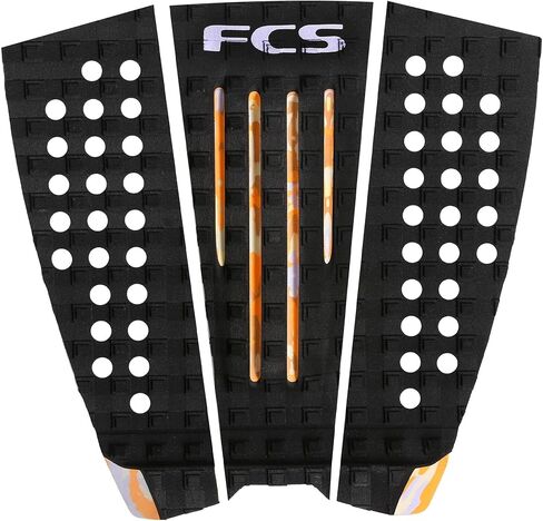 FCS Julian Wilson Athlete Series Surfboard Traction Pad – 3-Piece Grip Deck Pad for Surfing with Kick Tail & Arch Support in Kuwait