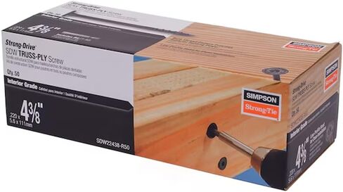Simpson Structural Screws SDW22438-R50 .22-Inch by 4-3/8-Inch with 1-7/16-Inch Threaded Washer-Head Screw, 50-Pack in Saudi Arabia