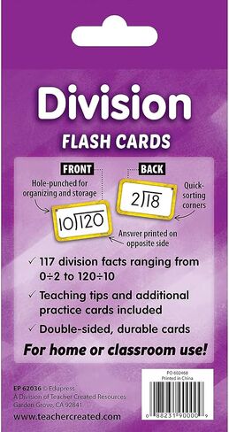 Teacher Created Resources Division Flash Cards (EP62036) in Saudi Arabia