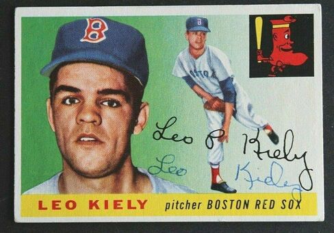 Leo Kiely Boston Sox (D.1984) تم توقيعه 1955 Topps #36 بطاقة موقعة JSA Coa - Baseball Slabbed Cards in Saudi Arabia