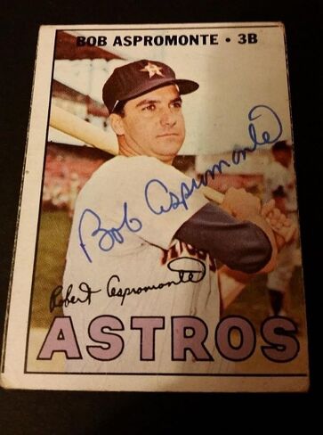 Bob Aspromonte Astros 1967 Topps #274 Expos Authentic Signed Autograph JG2 - Autographed Baseball Cards in Saudi Arabia