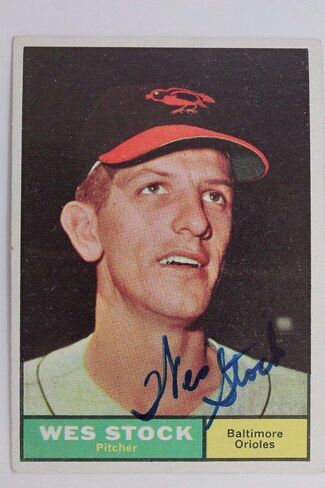 WES Stock Orioles Athletics 1961 #26 Topps Autograph MLB Card وقعت 16C - MLB بطاقات البيسبول الموقعة MLB in Saudi Arabia