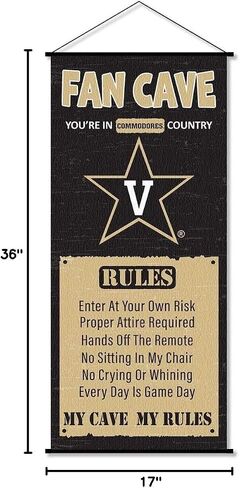 Vanderbilt Commodores Man Cave Fan Banner Scroll in Saudi Arabia