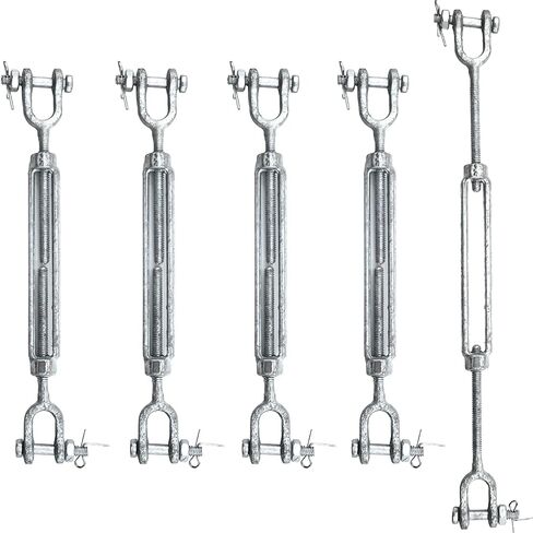 تيروكسليز ، فاكو الفك الفك ، و Pium 4 PCS 1/4 مجلفن الفولاذ المتجول ، M6 M6 Marine Marine Burnuckles مع حدود حمولة العمل 2000 رطل لدرابزين Sunshade ، المبارزة ، القماش ، القماش ، الرفع in Kuwait