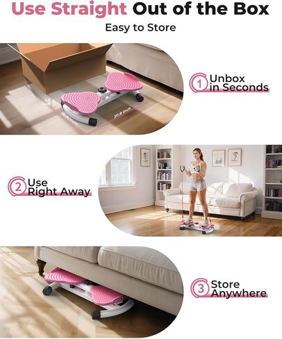 FEIERDUN Waist Twister Machine, Noiseless Ab Twister Board for Core Strength, Slim Waist and Toned Abs, Waist Twisting Machine for Home Gym Equipment for Women, 300 LBS Capacity in Saudi Arabia