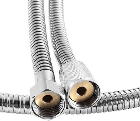 1pc 2m/2.5m/3m 304 من الفولاذ المقاوم للصدأ ، إكسسوارات حمام أنابيب المياه الناعمة العامة (النيكل الفاتح ، 2.5 م) in Kuwait