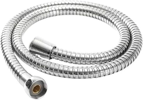 1pc 1.5m/ 2m /3m G1/2 Inch Stainless Steel Chrome Bathroom Water Head Shower Extension Pipe(Black,200cm) in Saudi Arabia
