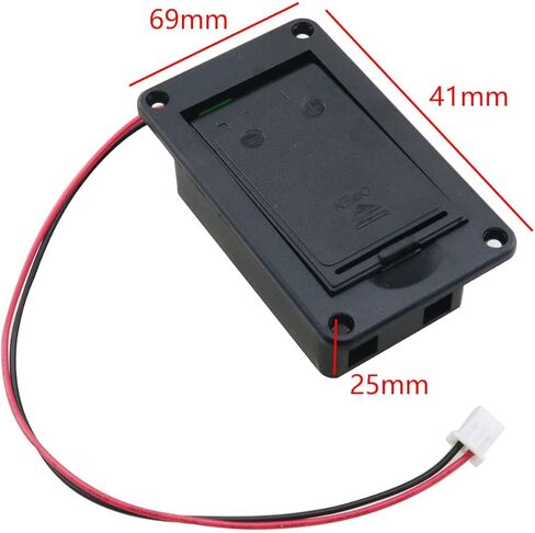 TAODAN 69x41x25mm Black 9V Active Pickup Black Plastic Battery Case Holder Musical Instrument Accessories Suitable for Guitar in Saudi Arabia