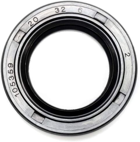 EAI Oil Seal 20mm X 32mm X 6mm (2 PCS) TC Double Lip w/Spring. Metal Case w/Nitrile Rubber Coating in Saudi Arabia