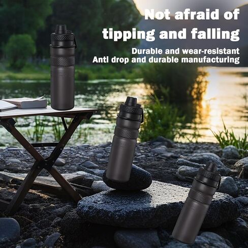 Collapsible Water Bottle 24oz, Foldable Travel Water Bottles, BPA-Free Leak-Proof Silicone Water Bottle for Cycling, Gym, Hiking, Outdoors (Grey) in Saudi Arabia